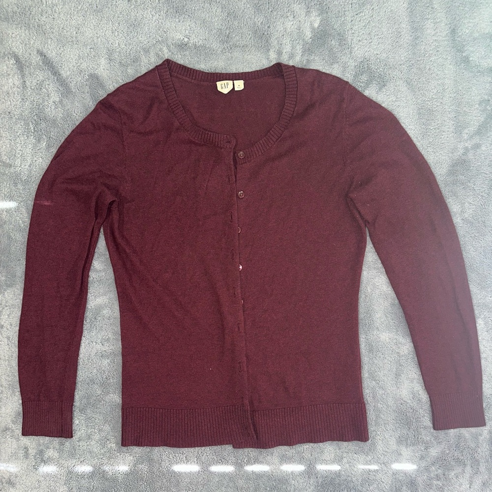 GAP Deep Red Knit Cardigan